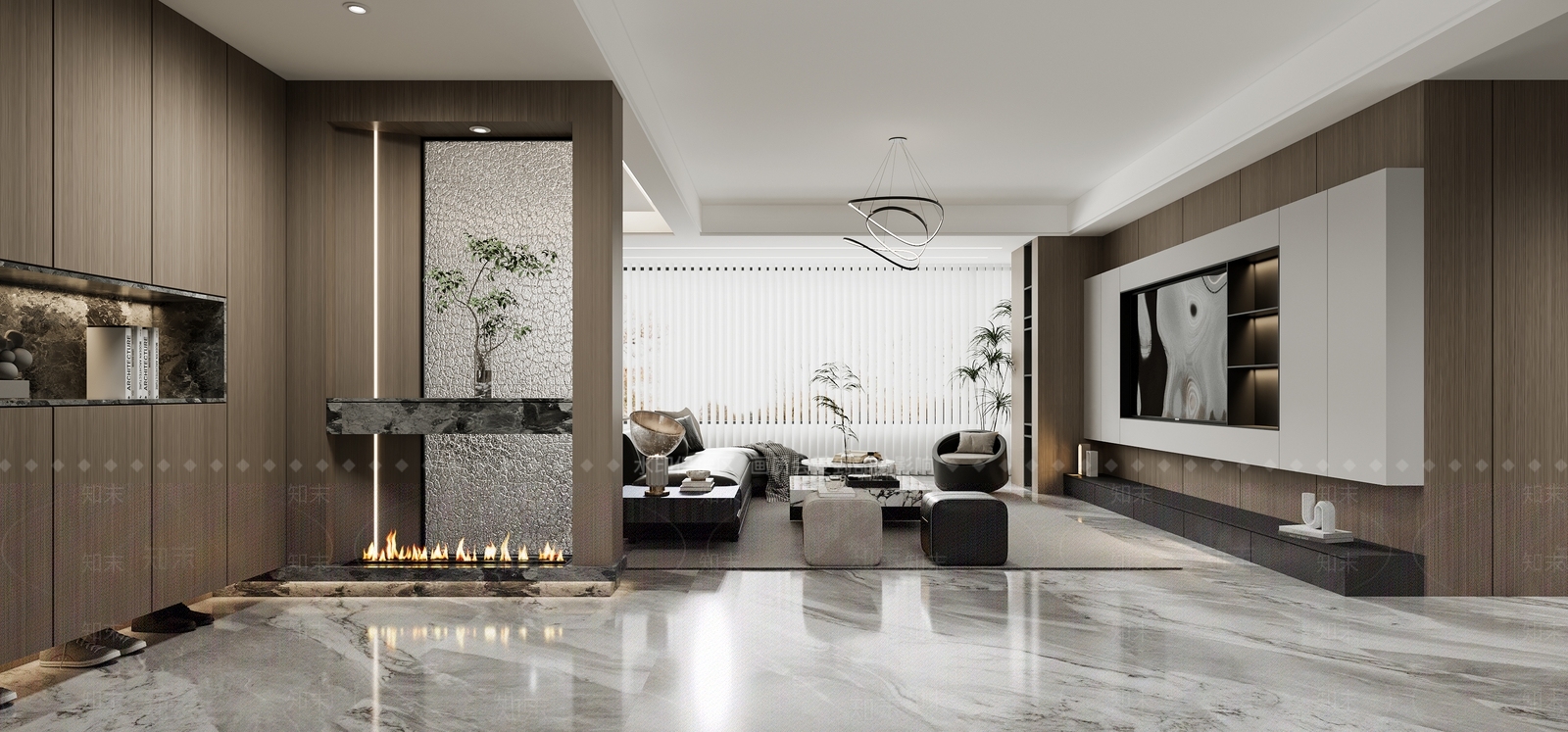 现代港式客餐厅3D模型下载【ID:1157314683】