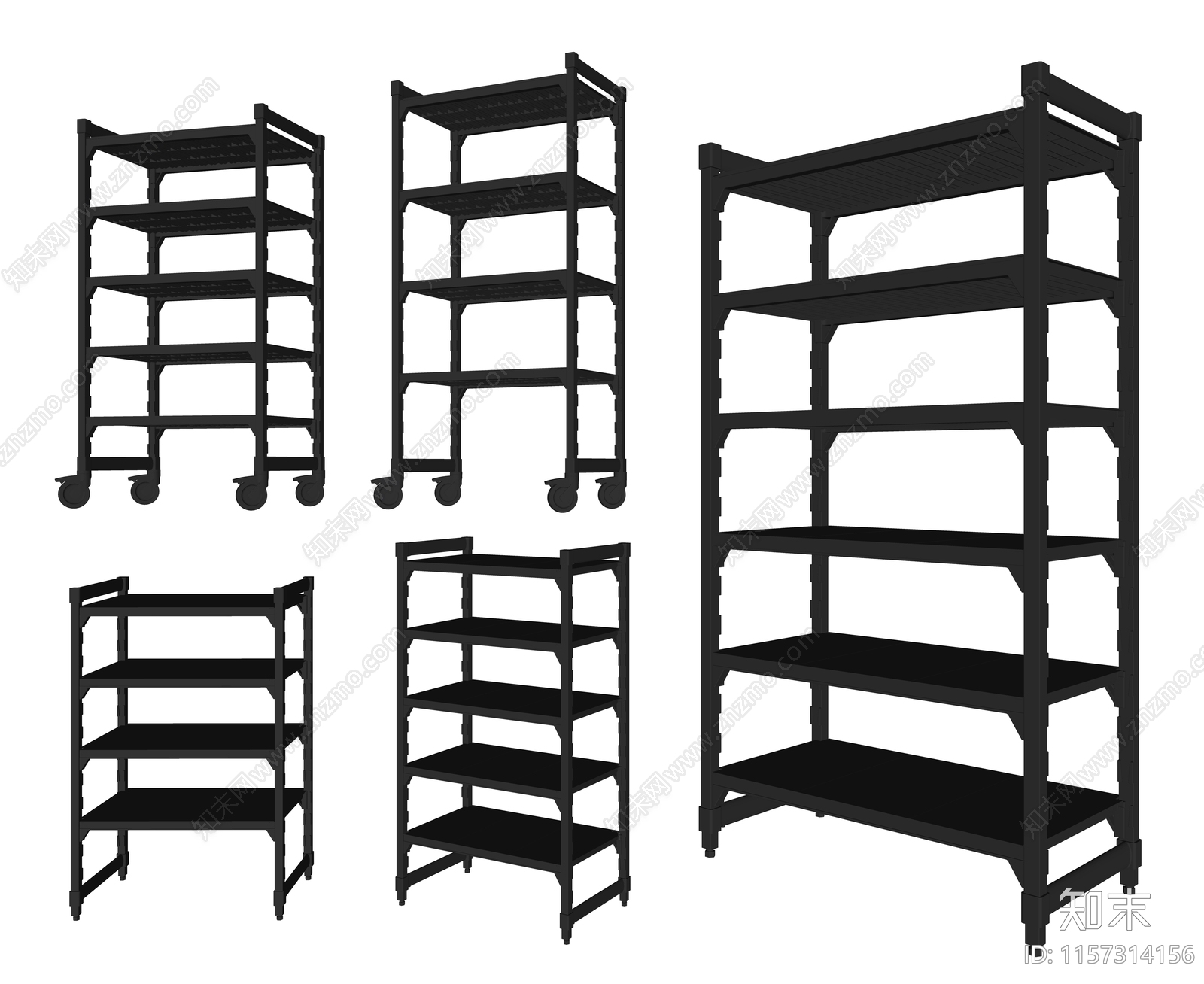 现代货架SU模型下载【ID:1157314156】