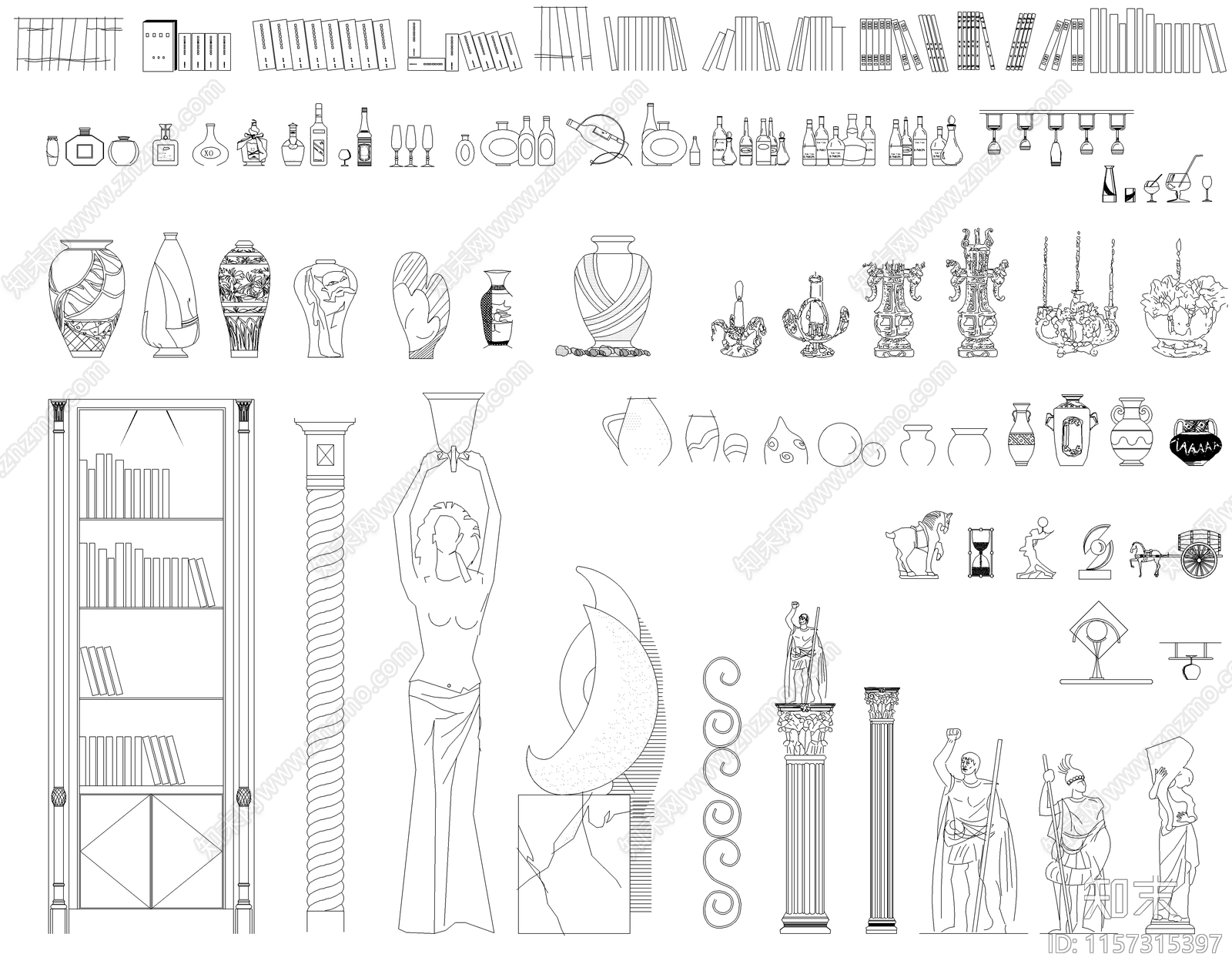 陈设装饰类图库大全施工图下载【ID:1157315397】