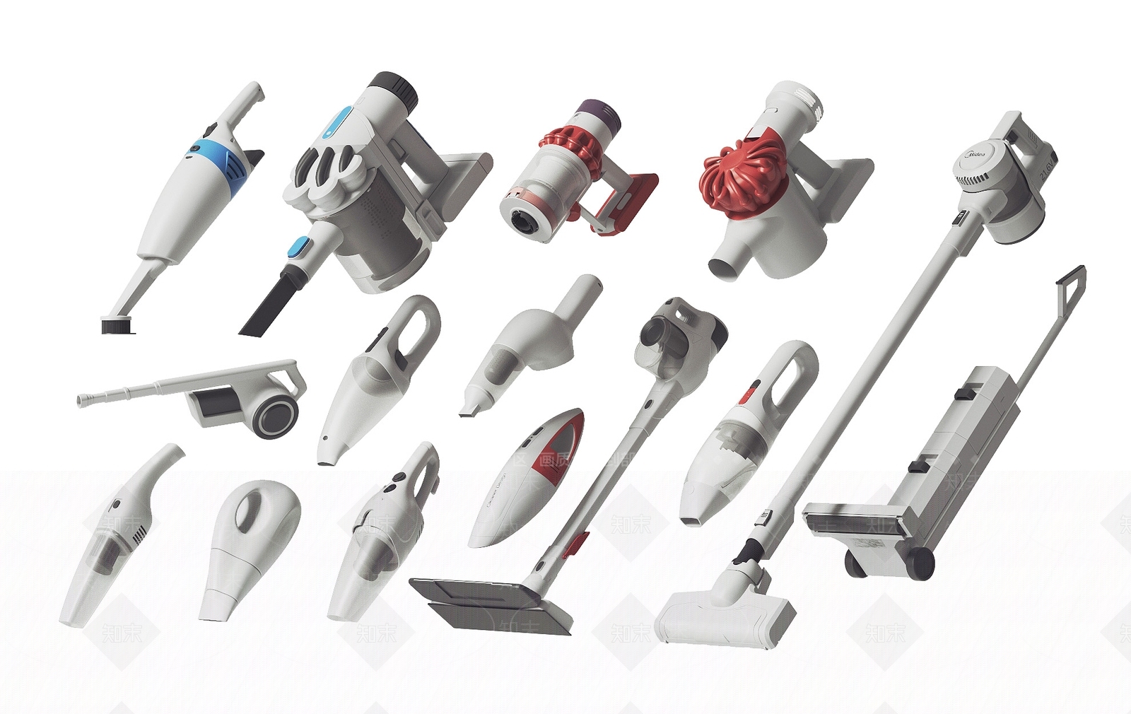 现代手持吸尘器SU模型下载【ID:1157318608】