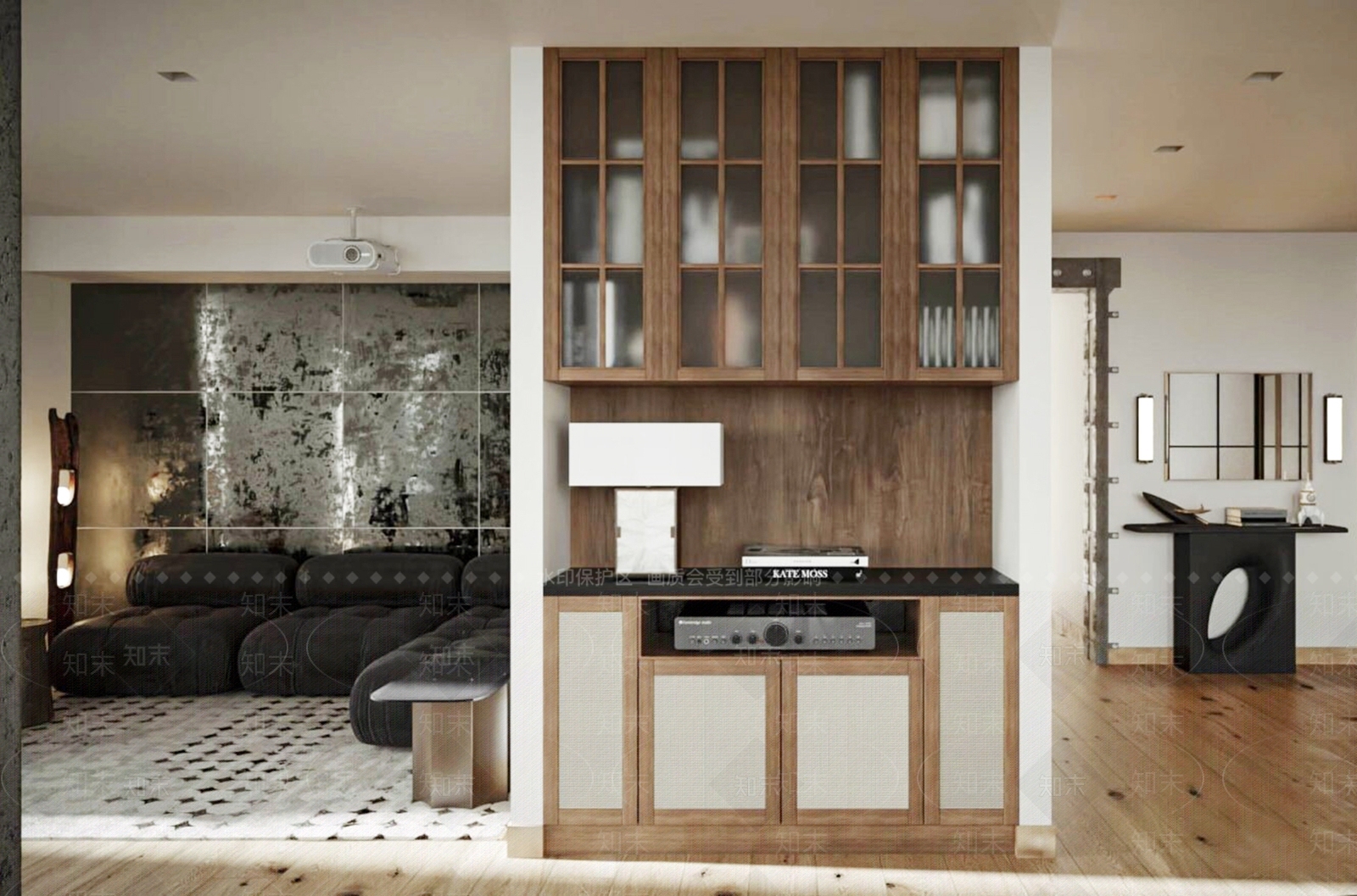 现代公寓客餐厅3D模型下载【ID:1157318480】