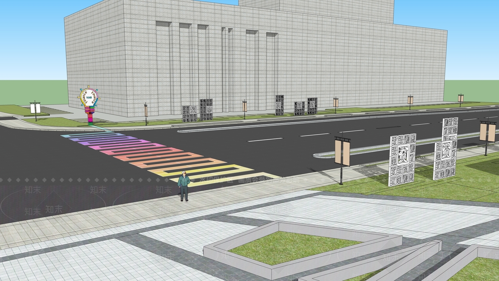 现代道路SU模型下载【ID:1157321056】