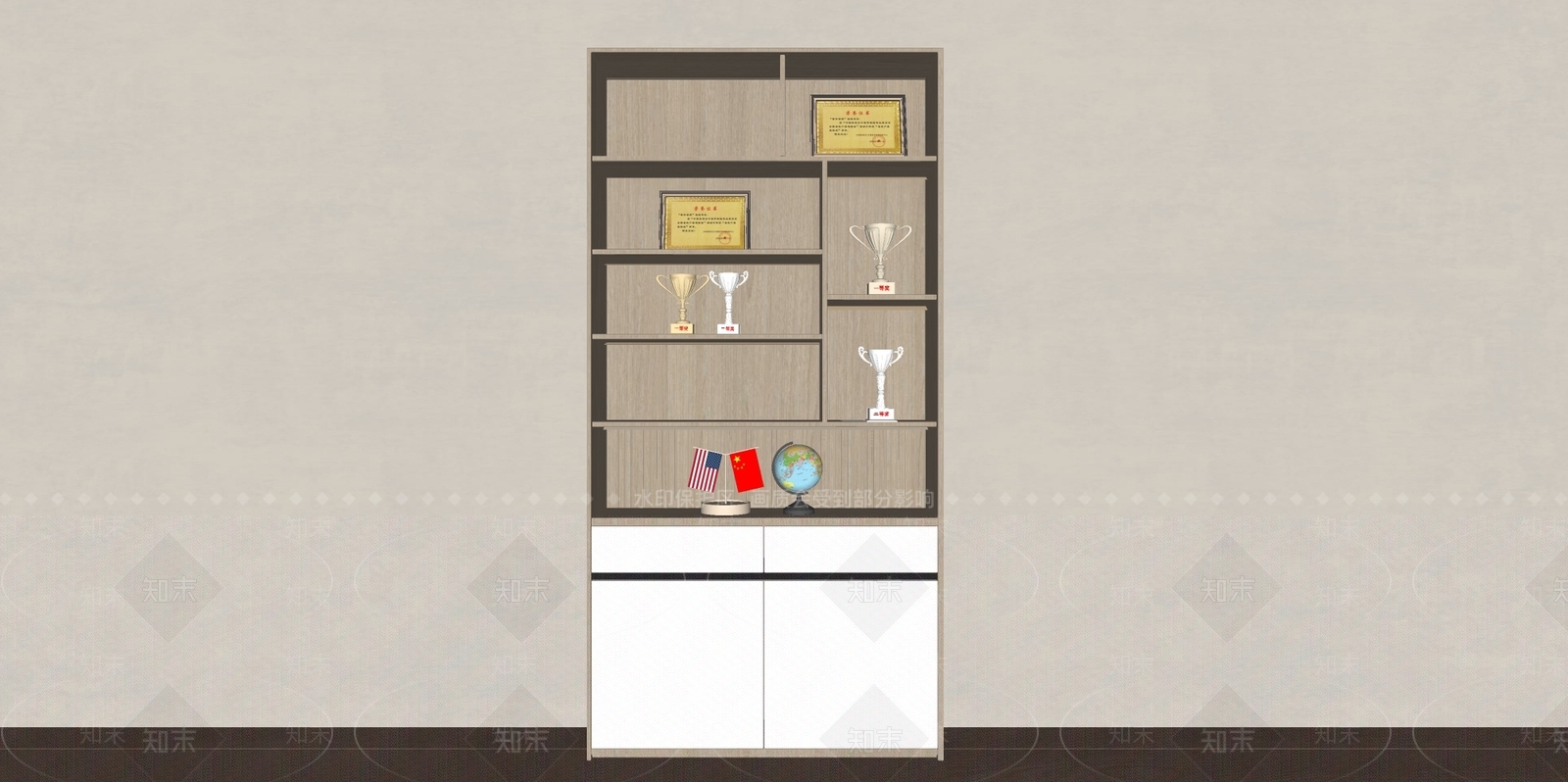现代柜子SU模型下载【ID:1157324786】