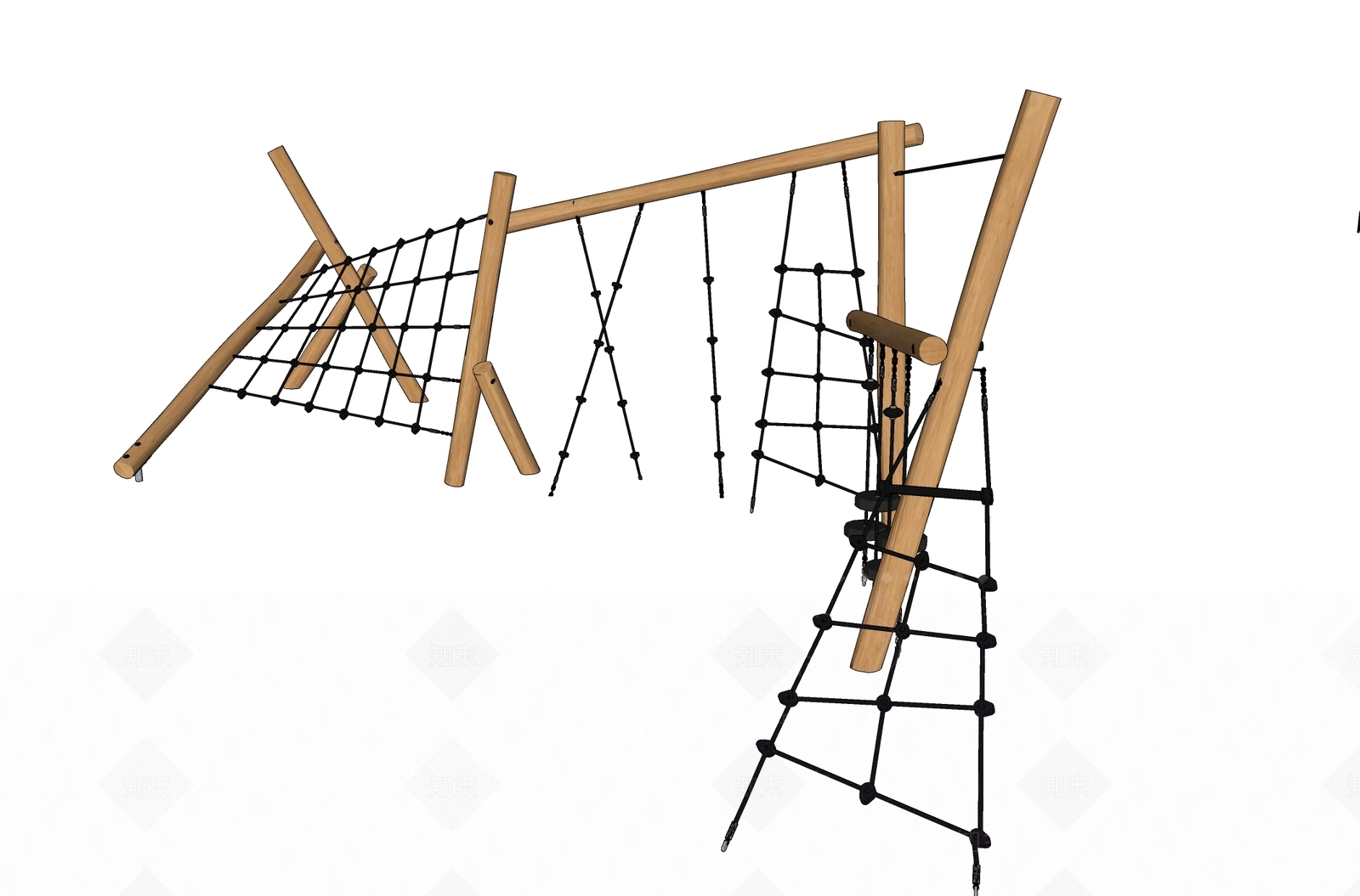 现代儿童活动设施SU模型下载【ID:1157328239】