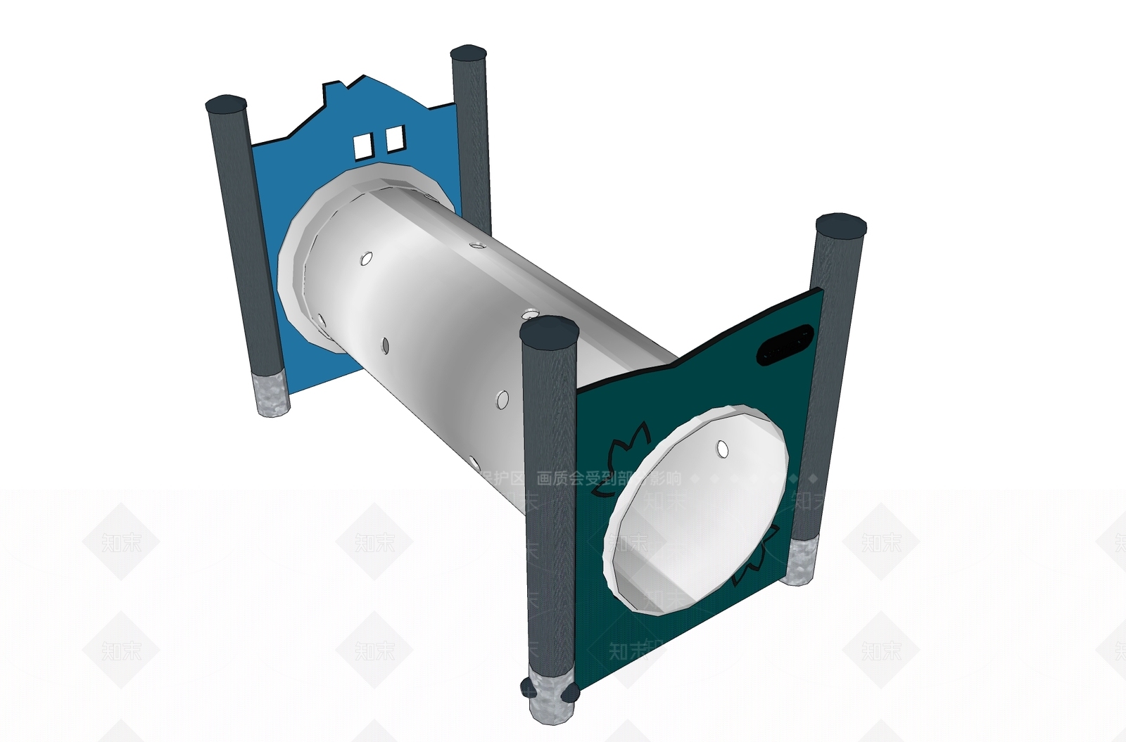 现代儿童躲猫猫隧道SU模型下载【ID:1157329369】