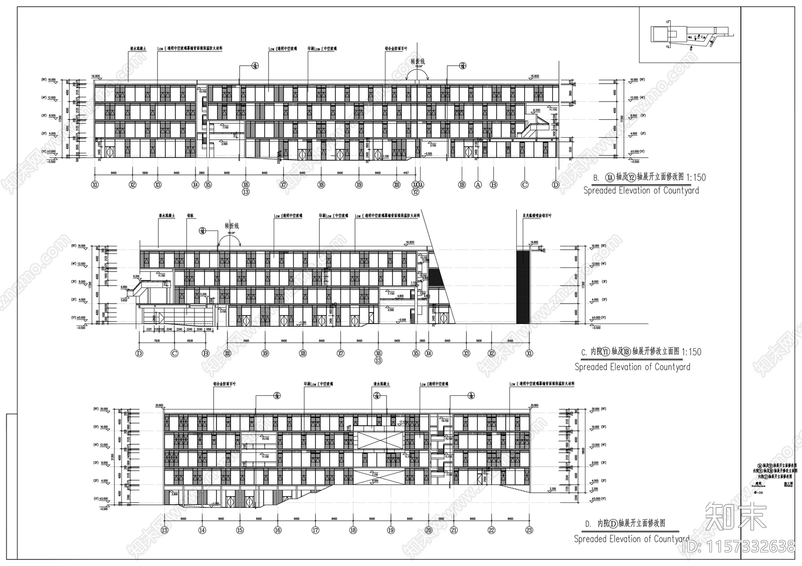 24层办公楼建筑cad施工图下载【ID:1157332638】