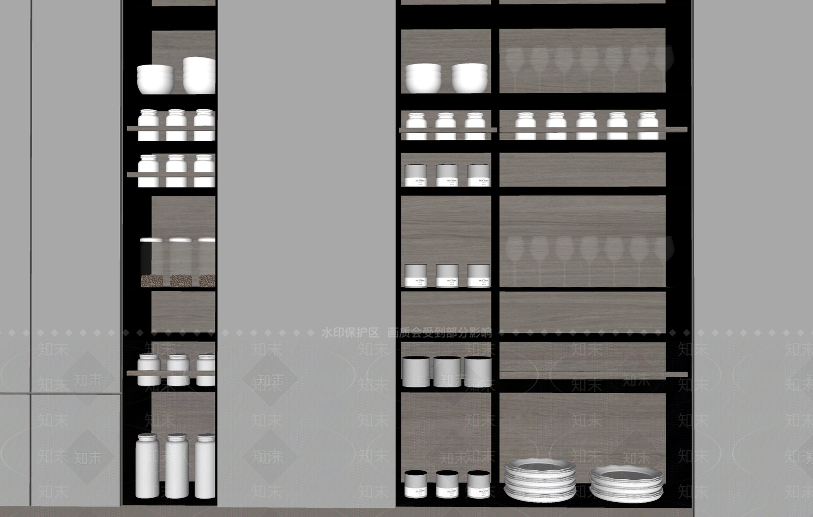 餐具SU模型下载【ID:1157331677】