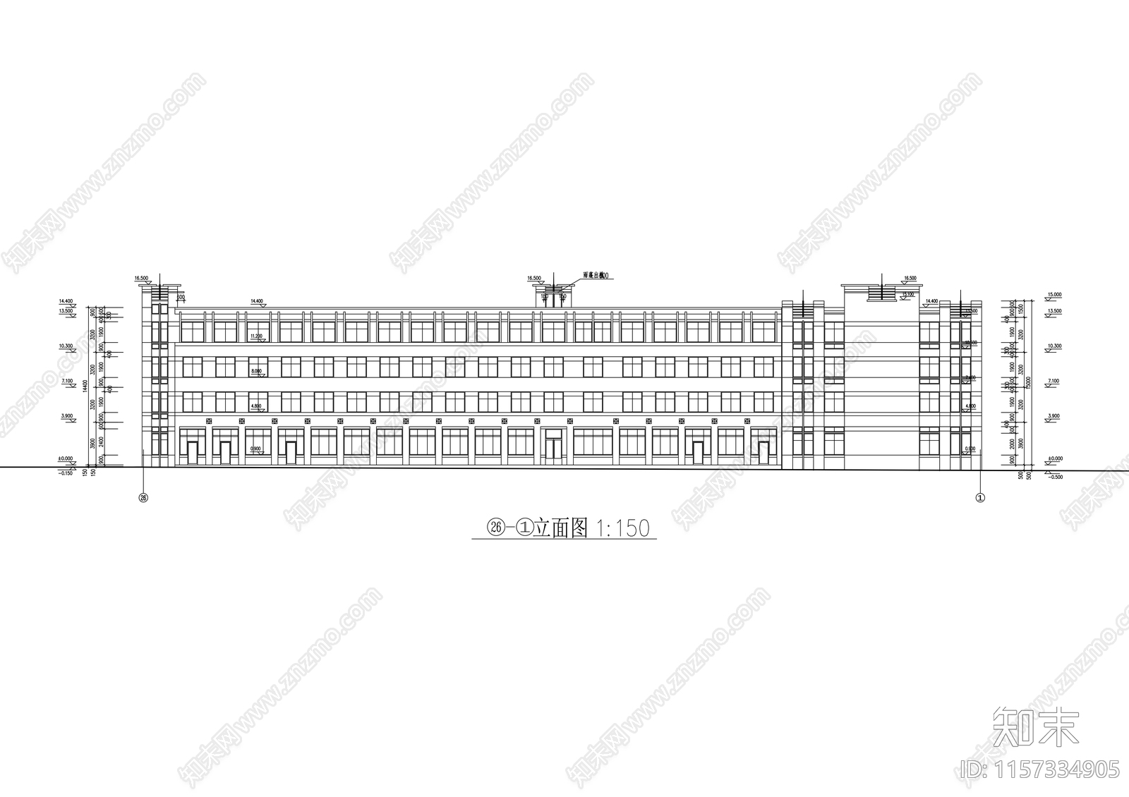 办公室平立剖面图cad施工图下载【ID:1157334905】