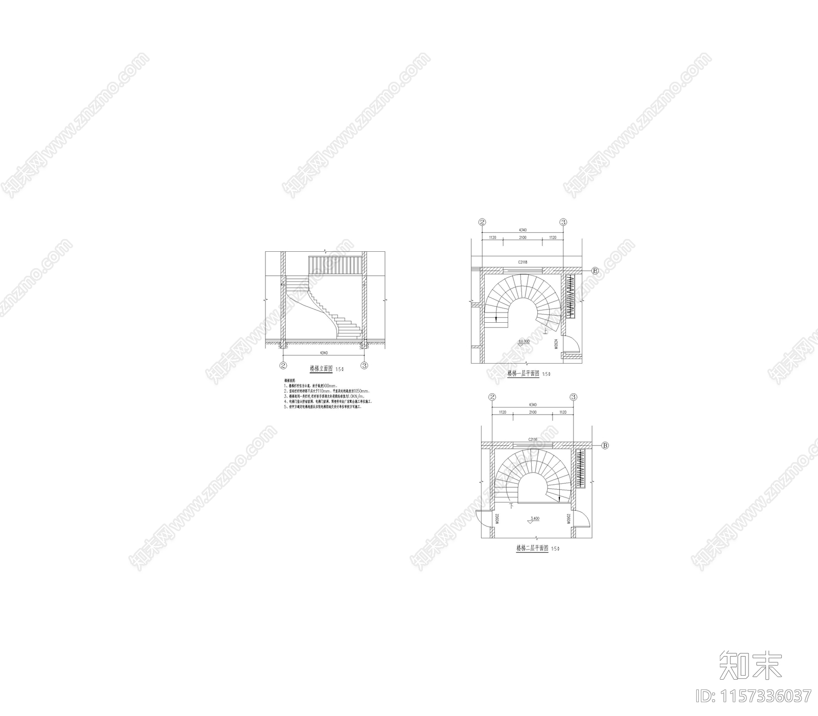 新中式别墅cad施工图下载【ID:1157336037】