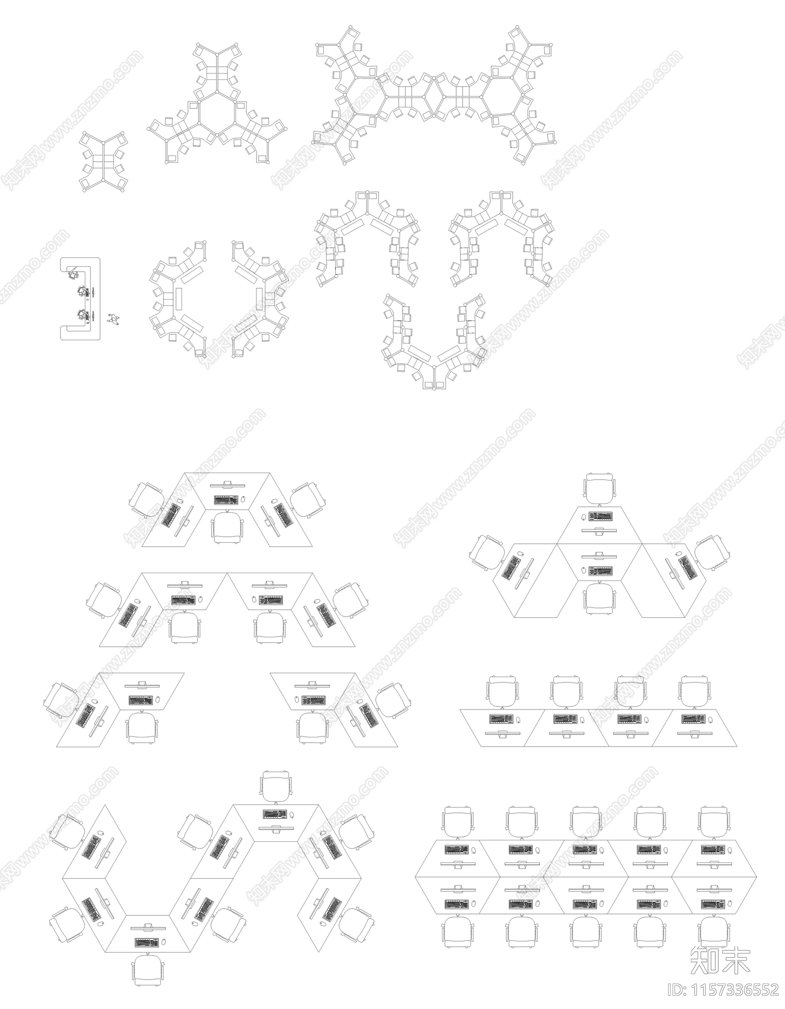 工作站图库cad施工图下载【ID:1157336552】