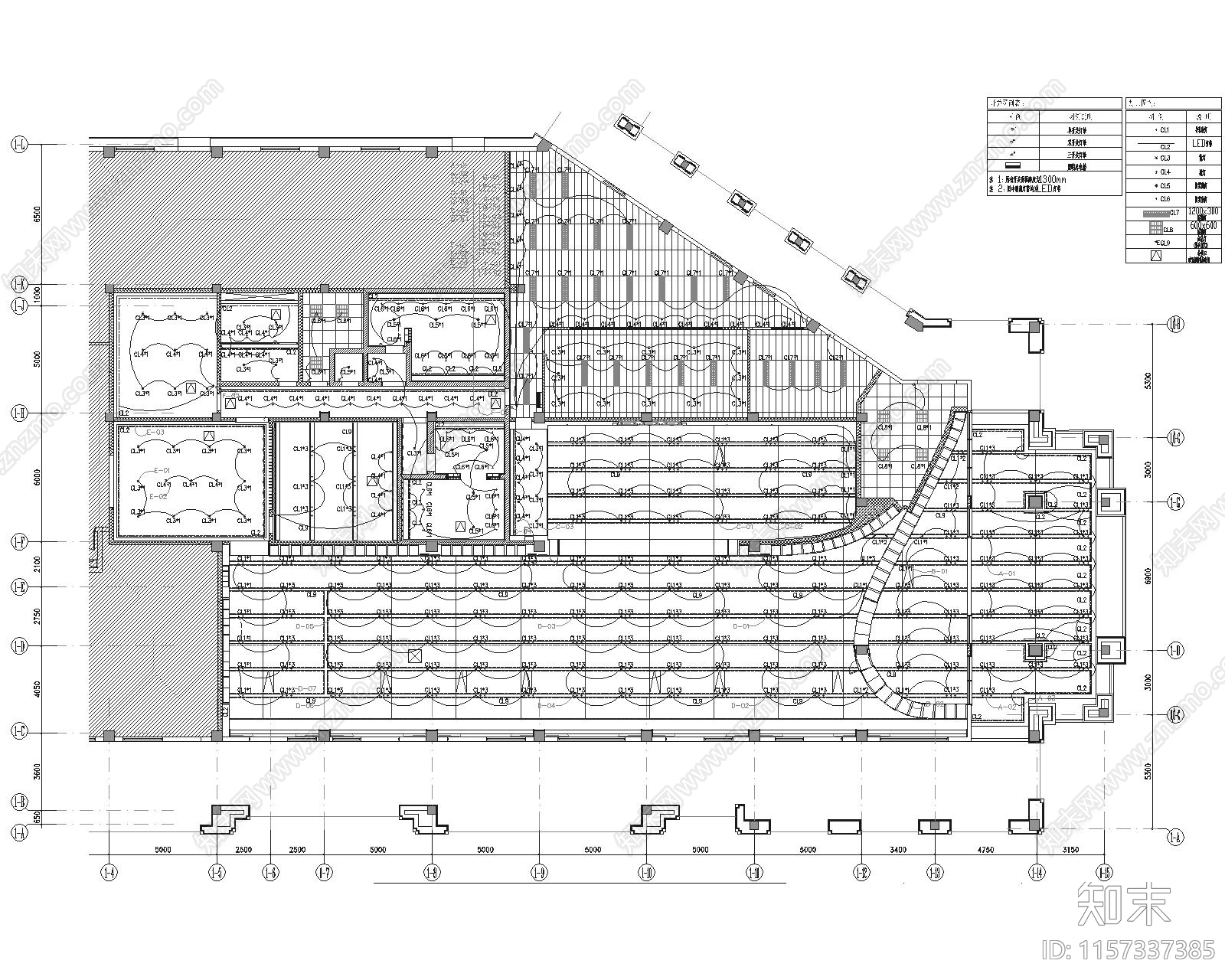 某现代轻奢售楼cad施工图下载【ID:1157337385】