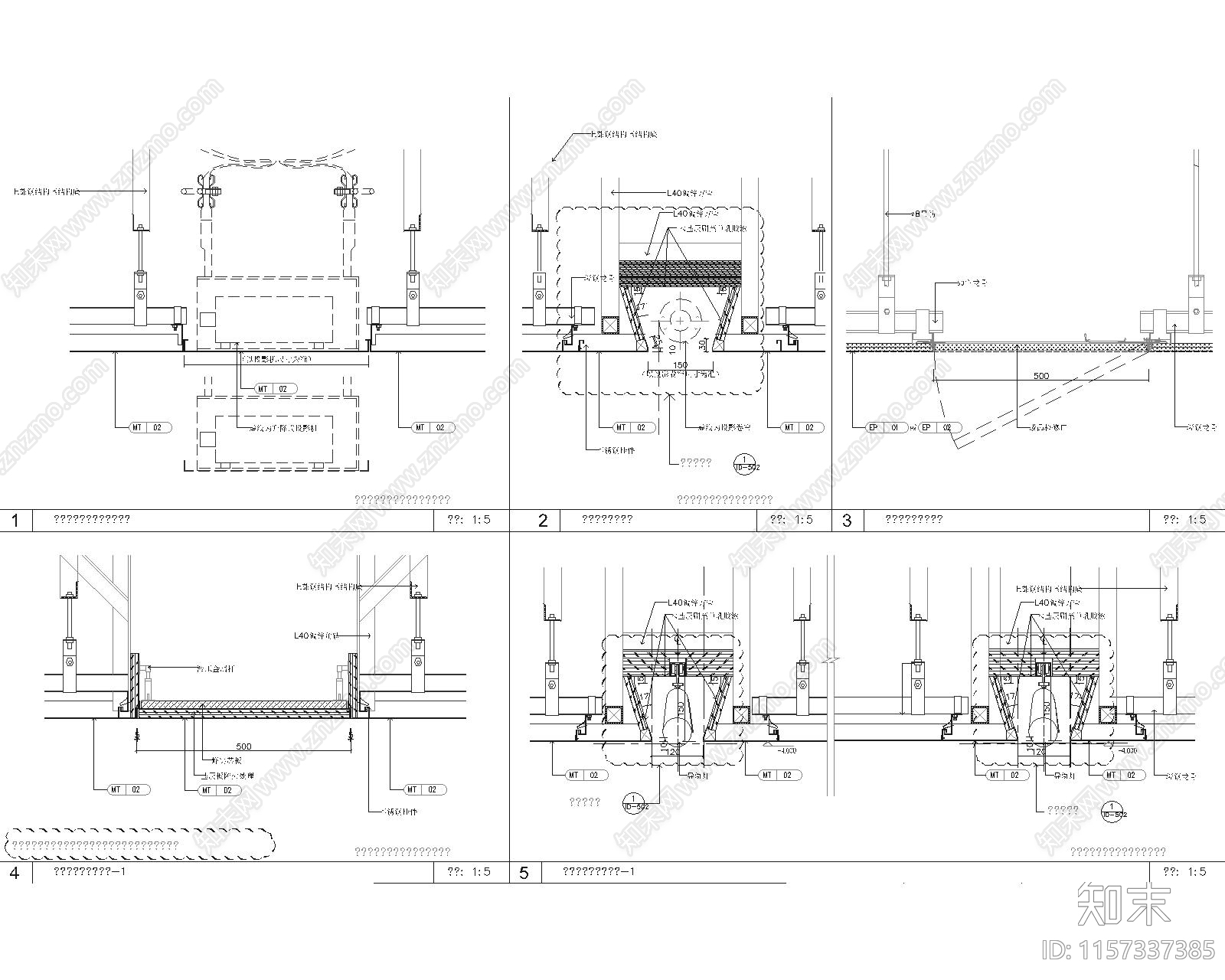 某现代轻奢售楼cad施工图下载【ID:1157337385】