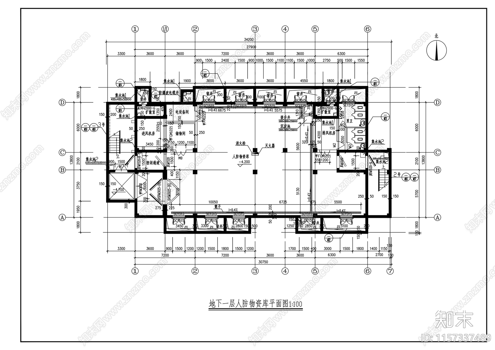 二层学校办公楼建筑方案图施工图下载【ID:1157337489】