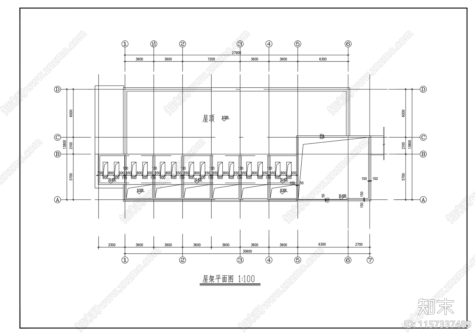 二层学校办公楼建筑方案图施工图下载【ID:1157337489】