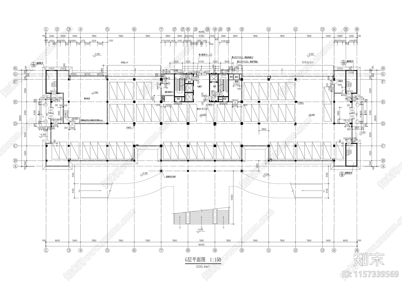 二十层政府服务中心建cad施工图下载【ID:1157339569】