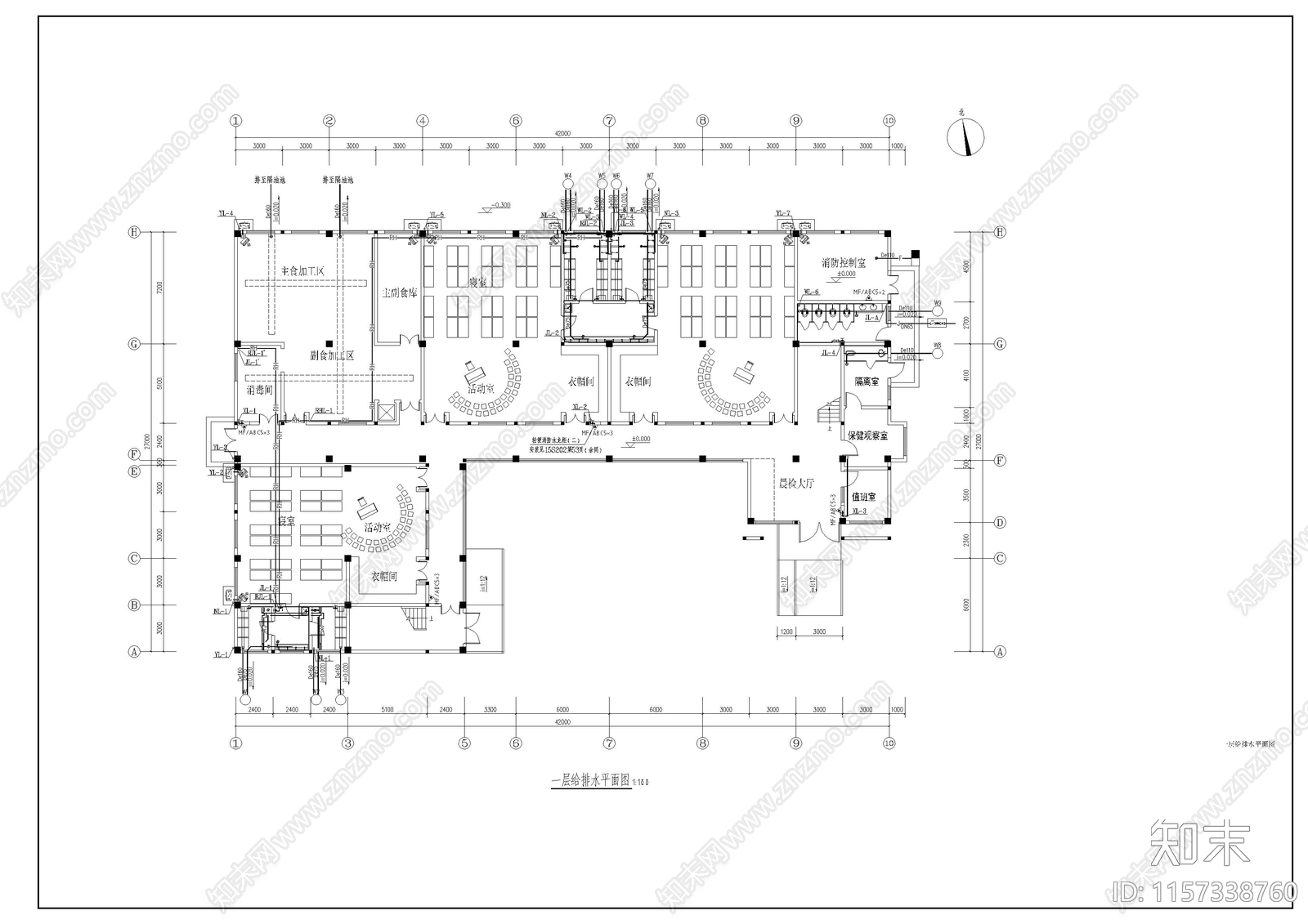 幼儿园水施图施工图下载【ID:1157338760】