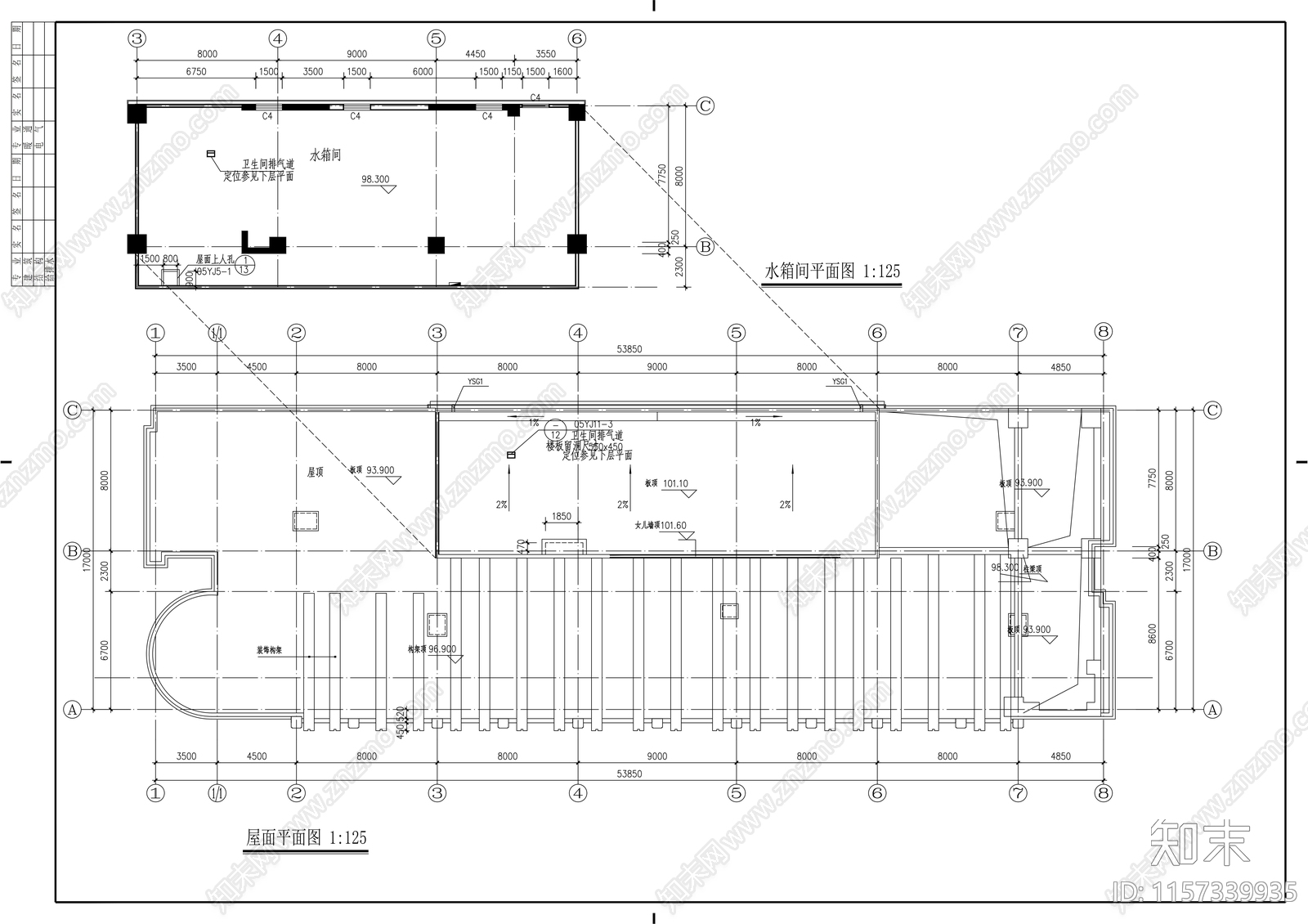 二十七层办公楼建筑cad施工图下载【ID:1157339935】