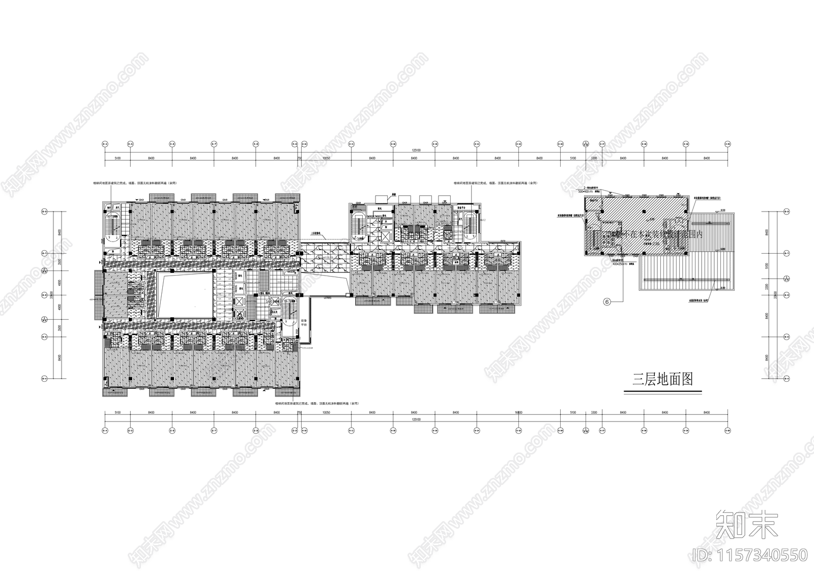 产业园度假酒店装修项目cad施工图下载【ID:1157340550】