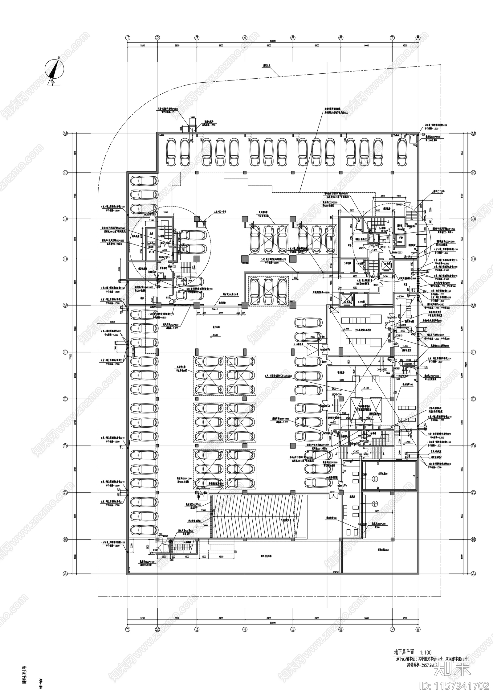高层办公楼建筑设计方案cad施工图下载【ID:1157341702】