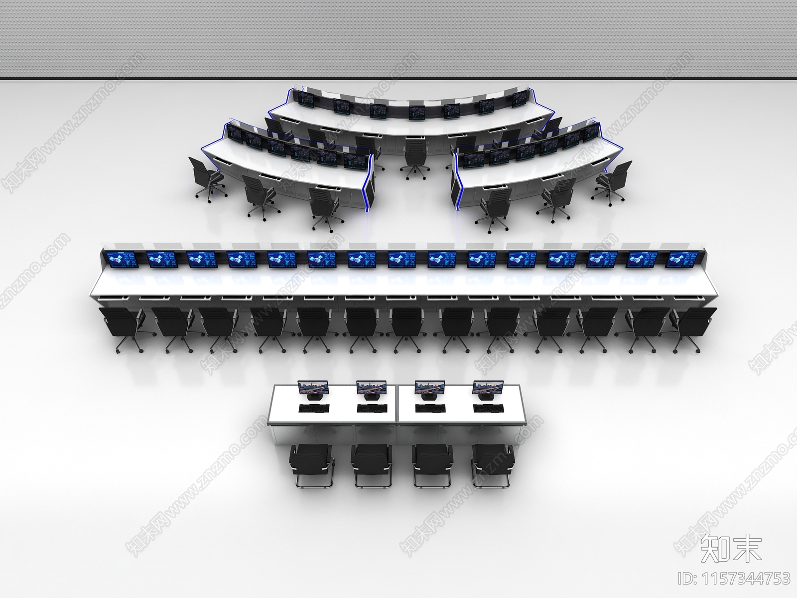 现代指挥控制台3D模型下载【ID:1157344753】