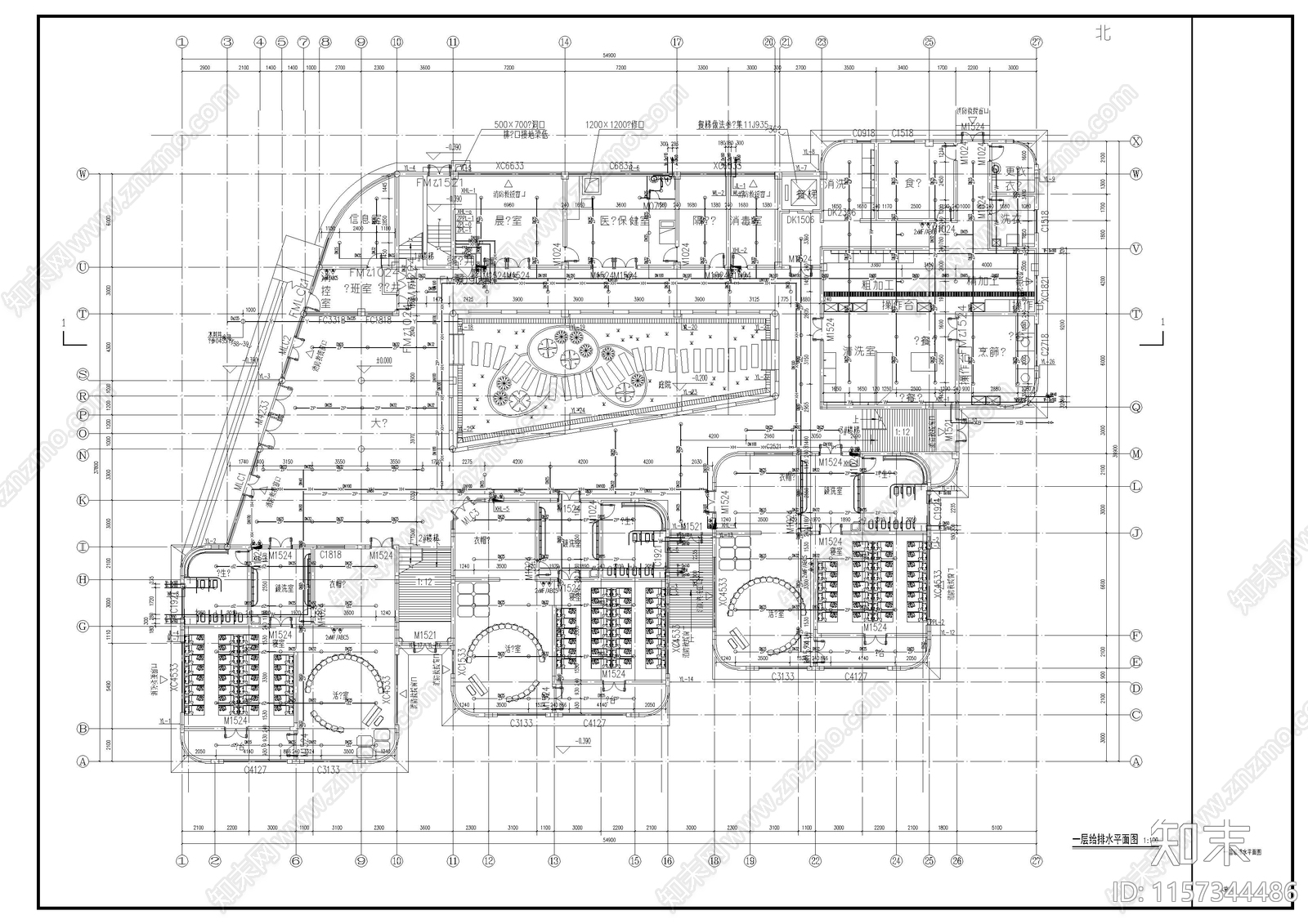 幼儿园给排施工图下载【ID:1157344486】