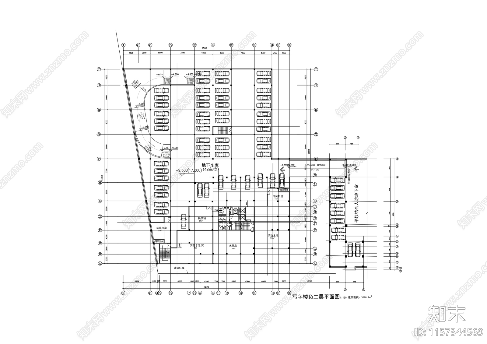 高层写字楼建筑设计图施工图下载【ID:1157344569】