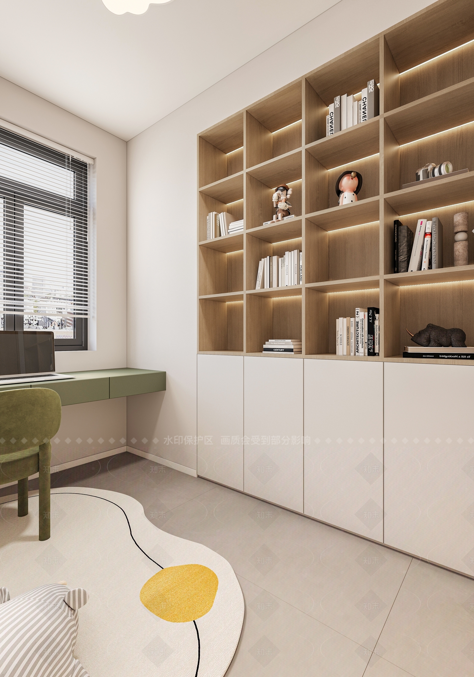 现代书房3D模型下载【ID:1214566306】