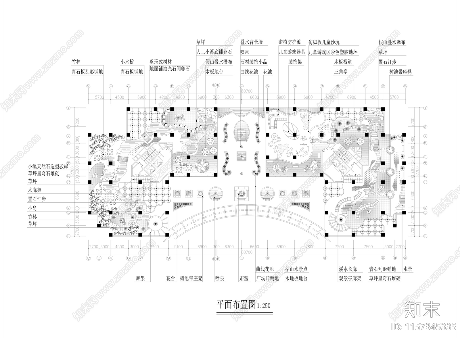 屋顶花园平面布置图施工图下载【ID:1157345335】