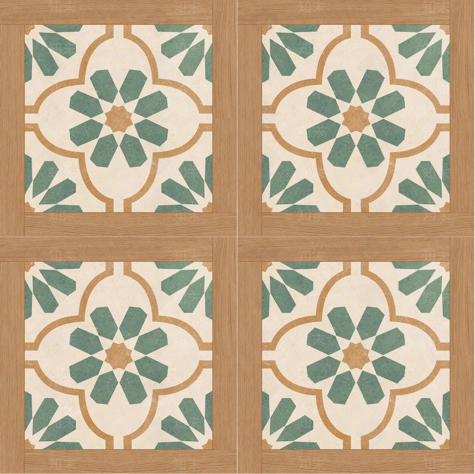 无缝法式木纹花砖贴图下载【ID:1157346008】