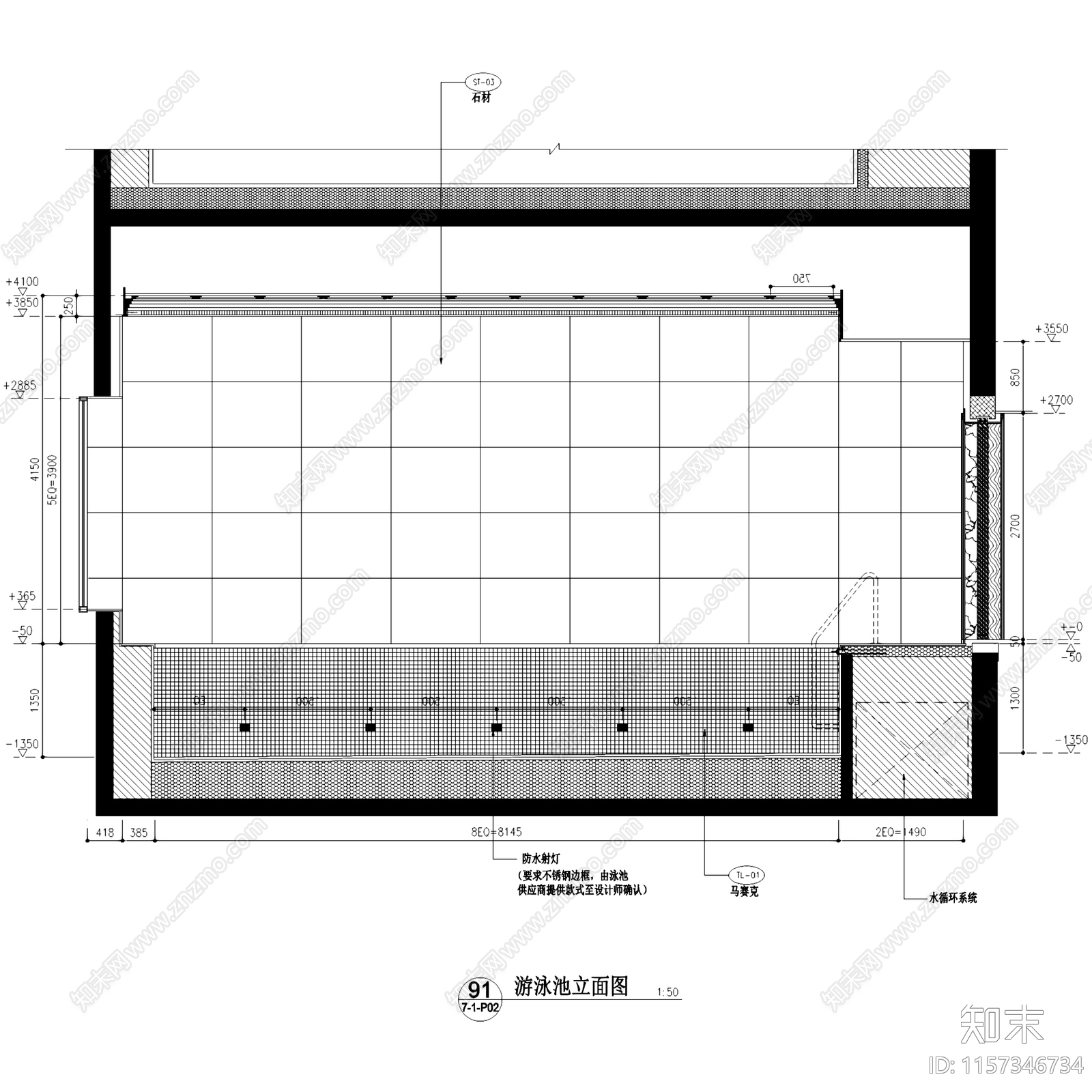 北欧半岛风江西洲悦大平层样板房室内家装cad施工图下载【ID:1157346734】