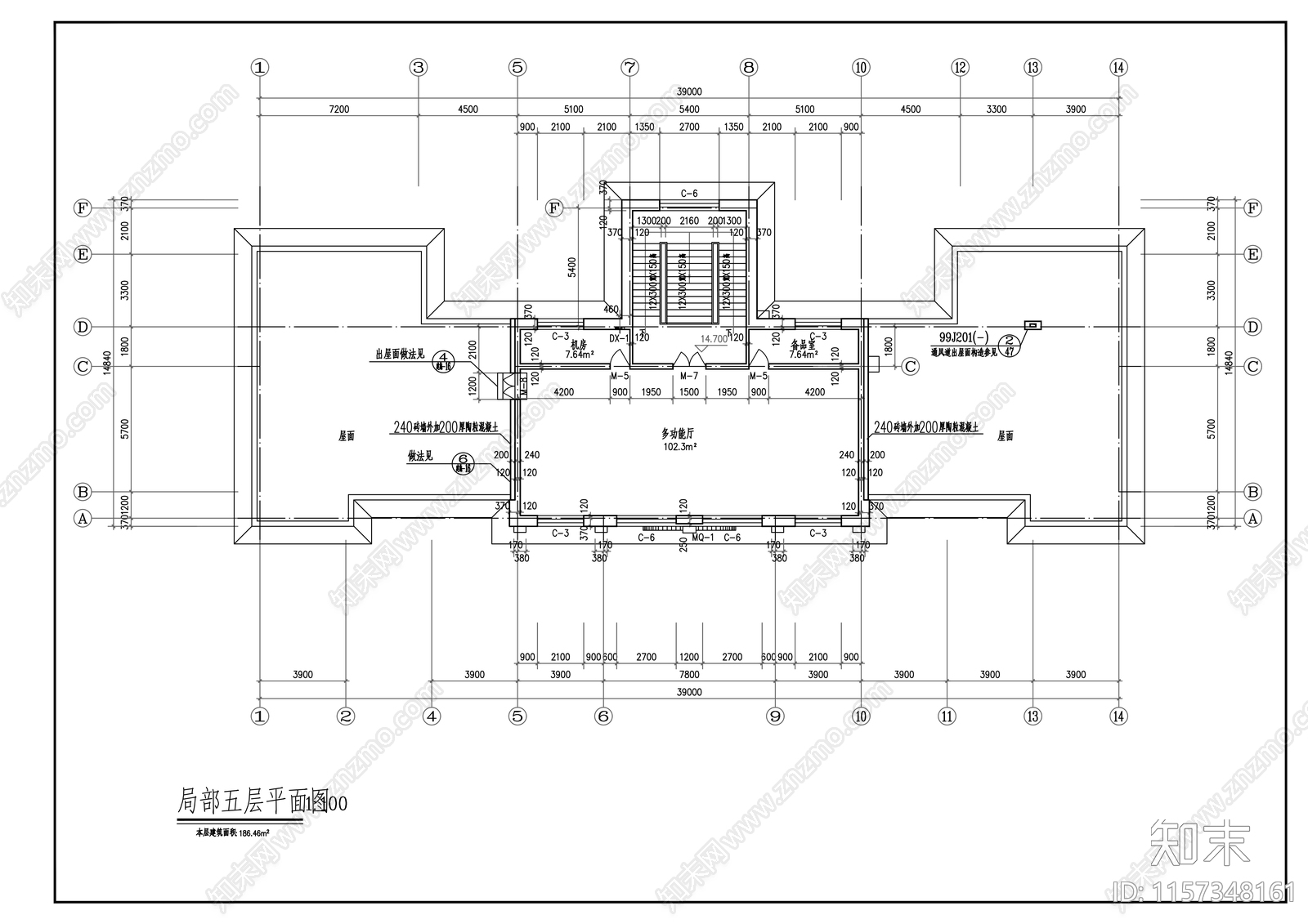 检察院小型办公楼建cad施工图下载【ID:1157348161】