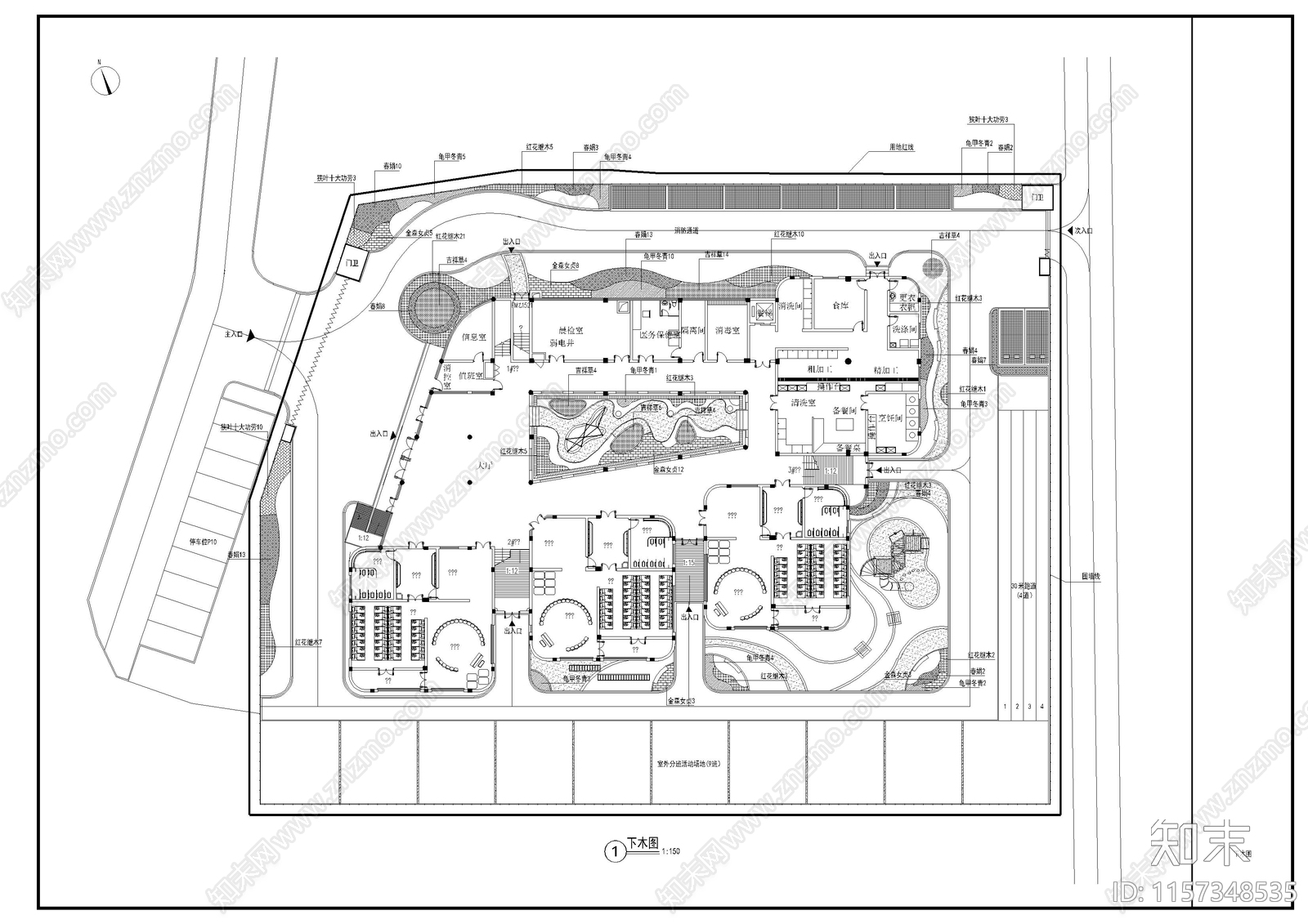 幼儿园景cad施工图下载【ID:1157348535】