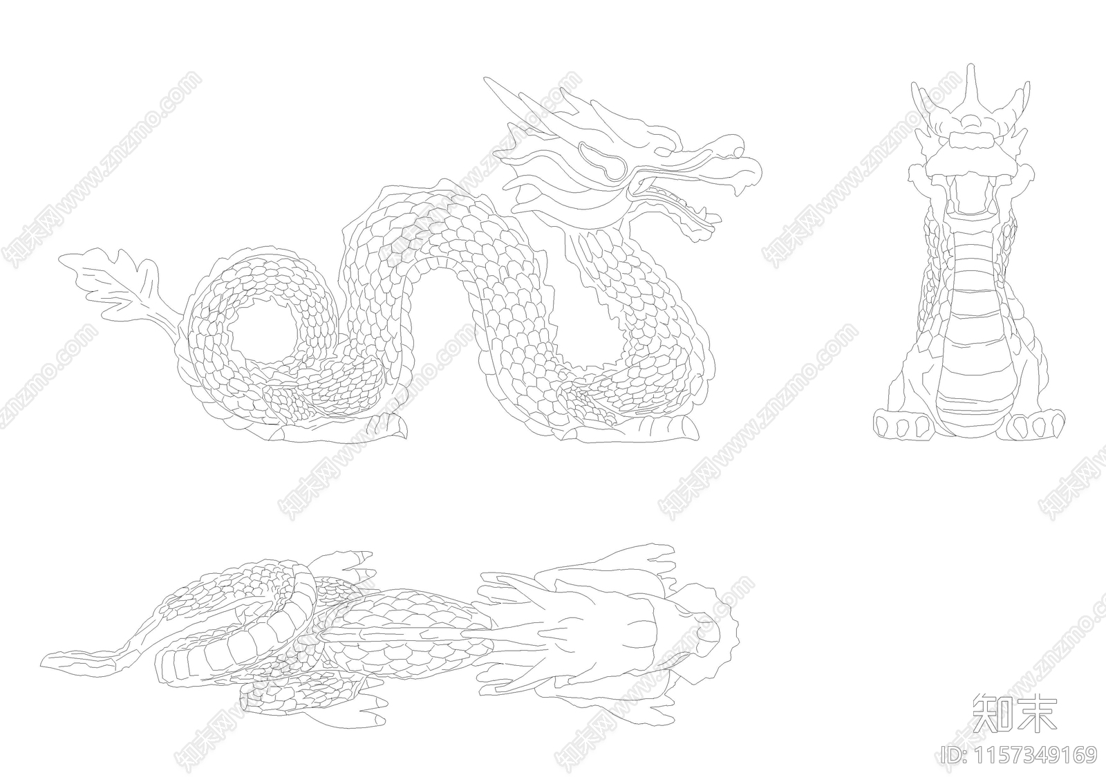 雕塑cad施工图下载【ID:1157349169】