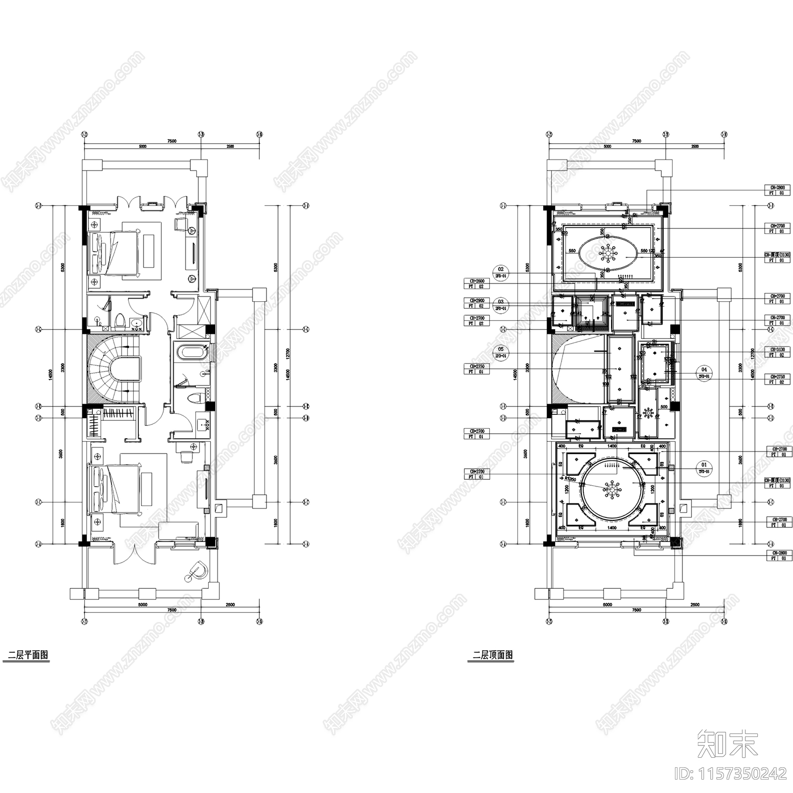 翠屏九溪诚园南区三层别墅N3户型样板房施工图下载【ID:1157350242】