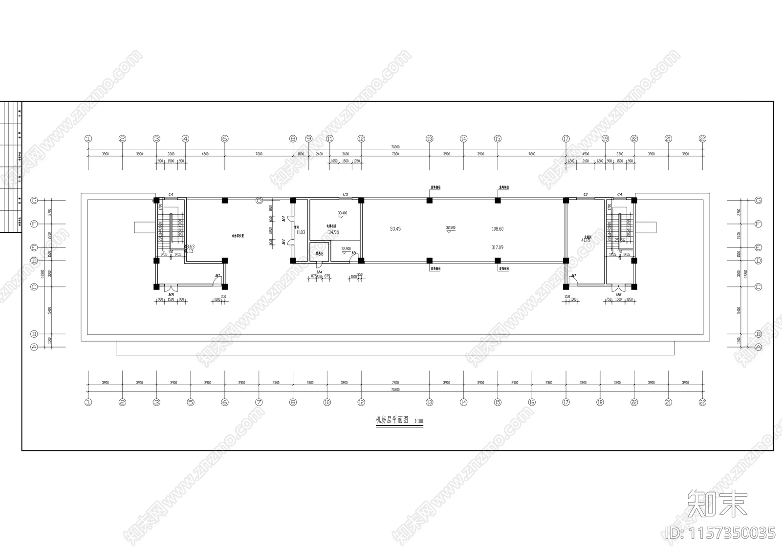 七层办公大楼建施工图下载【ID:1157350035】