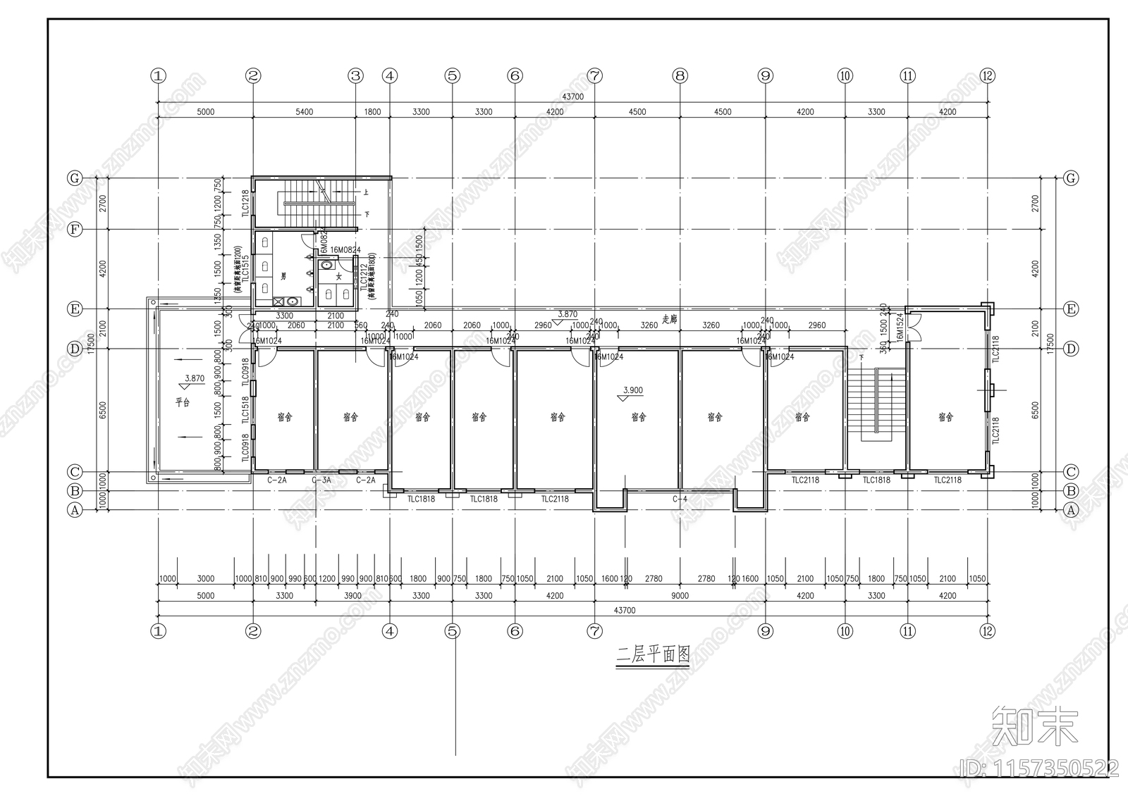 三层稽征所本办公综合楼建方案图cad施工图下载【ID:1157350522】