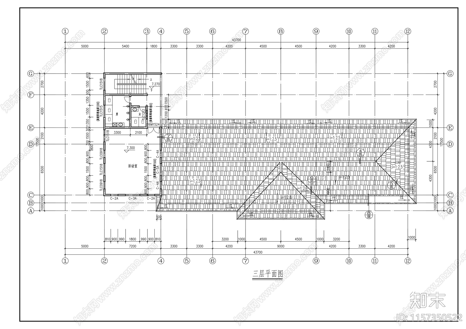 三层稽征所本办公综合楼建方案图cad施工图下载【ID:1157350522】