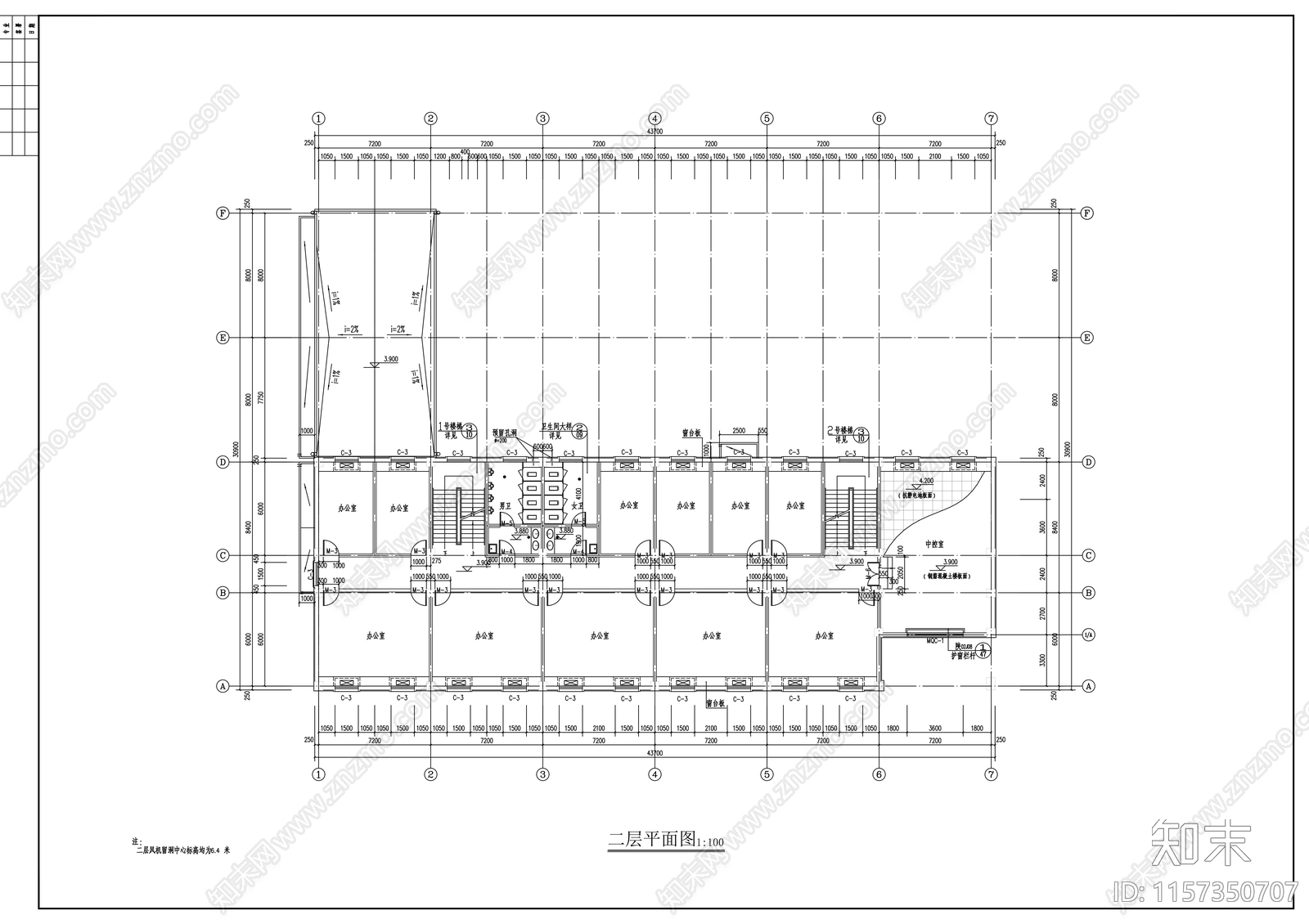 三层精品现代办公综合楼建筑图cad施工图下载【ID:1157350707】
