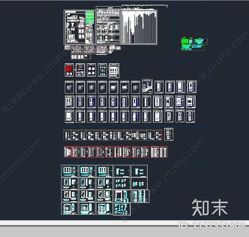 各种造型套线cad施工图下载【ID:1157351808】