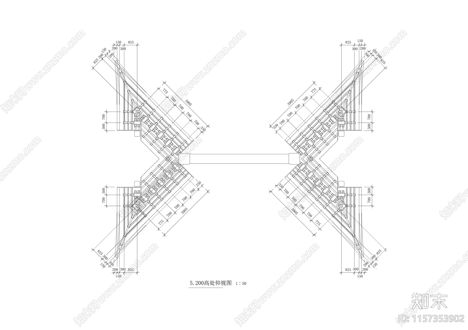 古建牌楼设计cad施工图下载【ID:1157353902】