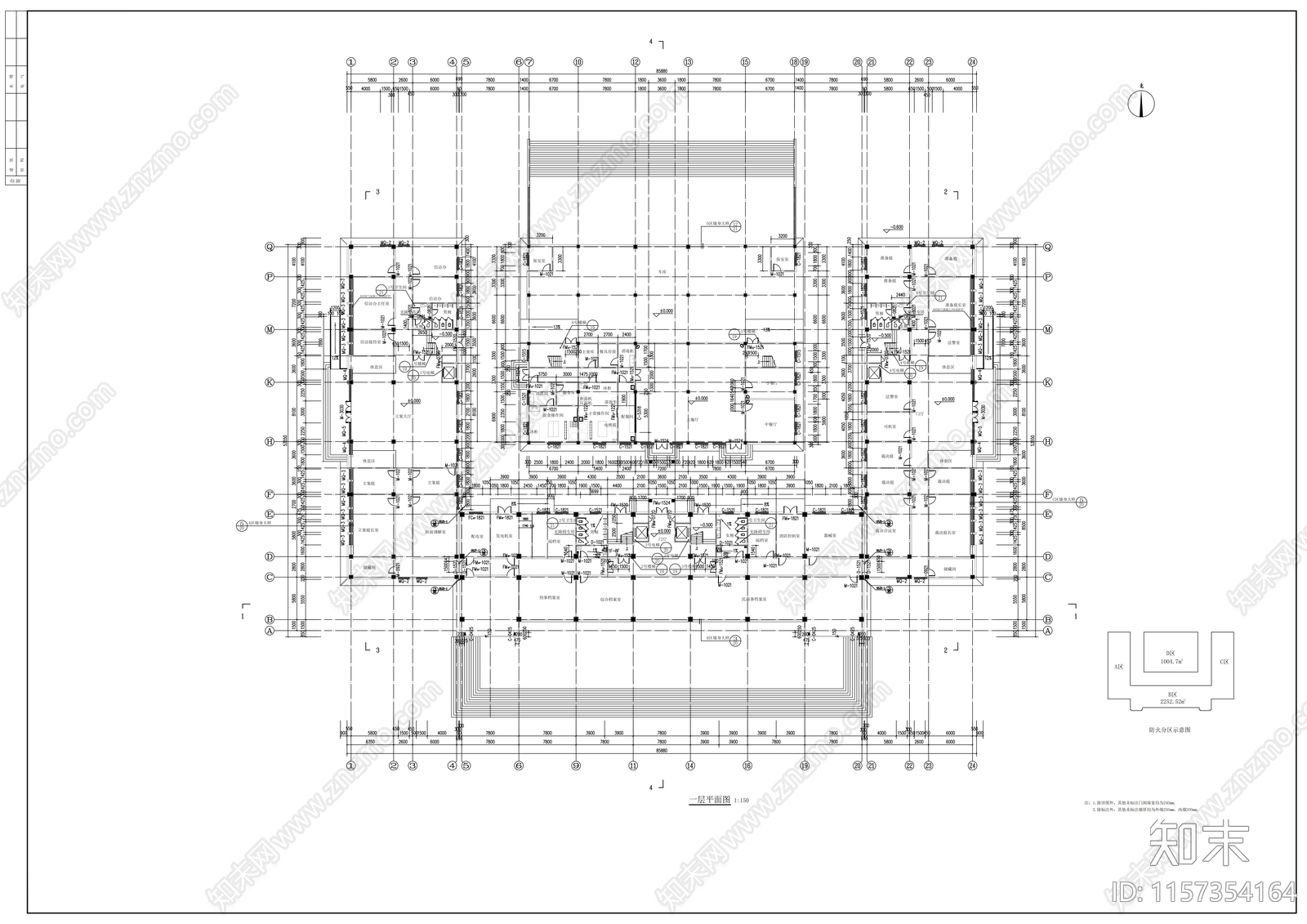 市法院办公楼建cad施工图下载【ID:1157354164】