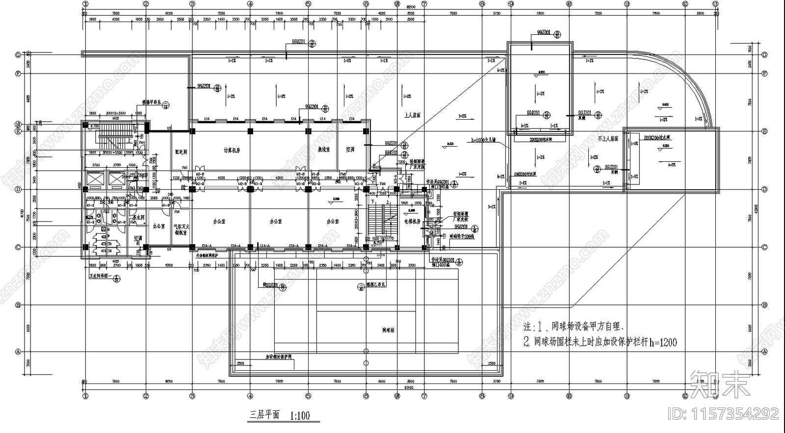 银行大cad施工图下载【ID:1157354292】