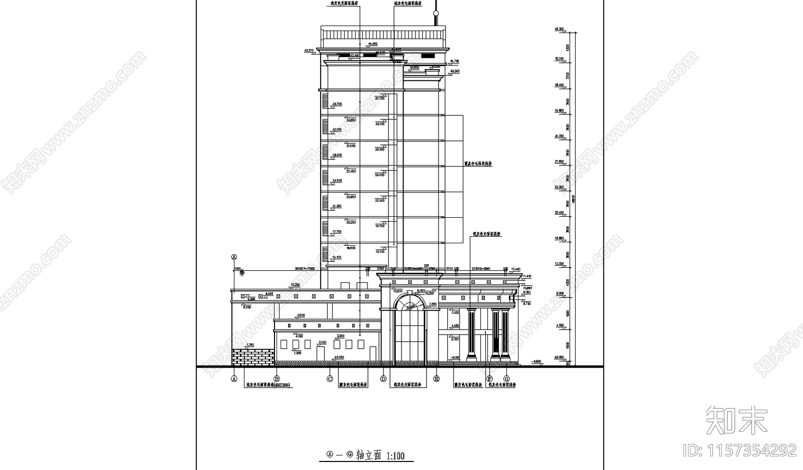 银行大cad施工图下载【ID:1157354292】