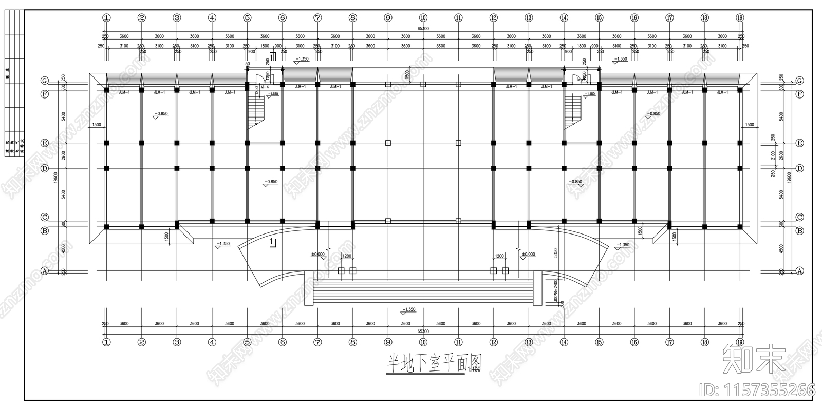 五层检察院办公楼建筑设cad施工图下载【ID:1157355266】