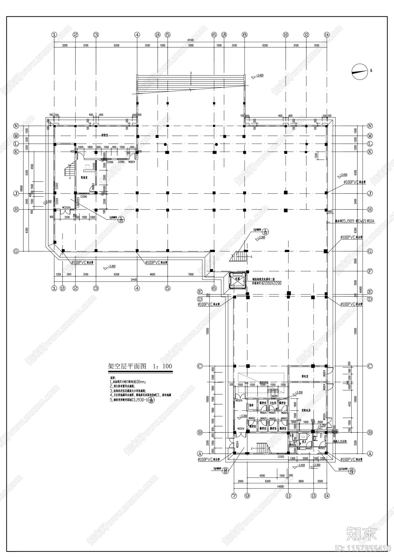 五层欧式法院办公楼建施工图下载【ID:1157355410】