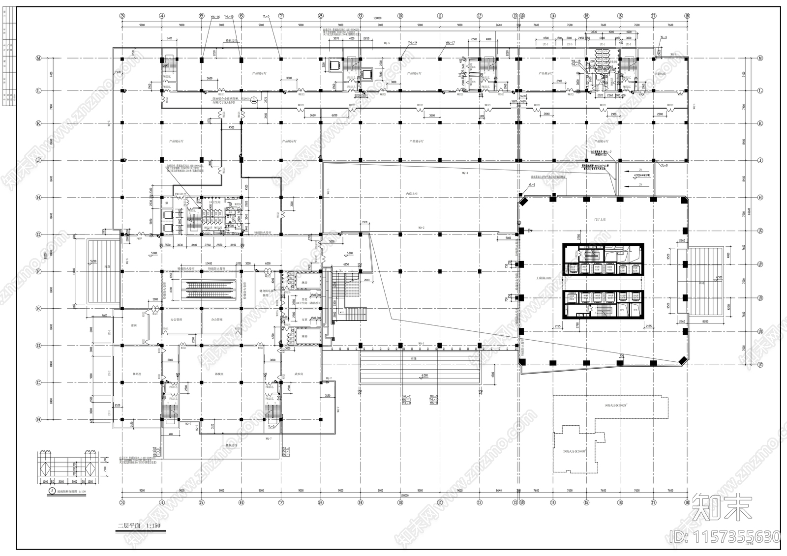 五十层高层商业办公综合楼建cad施工图下载【ID:1157355630】