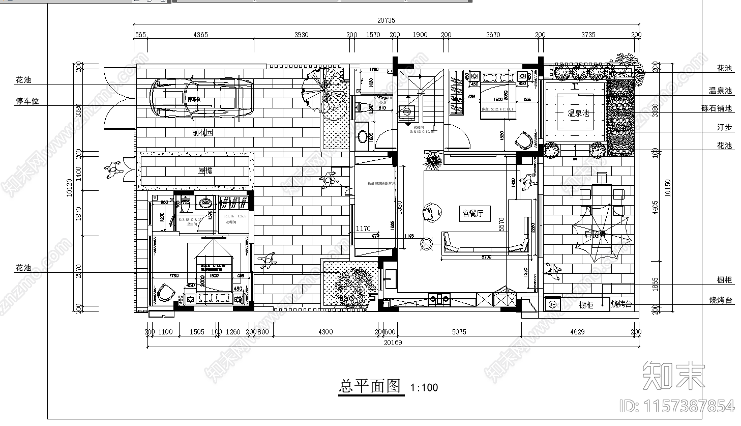 碧海银湖1cad施工图下载【ID:1157387854】