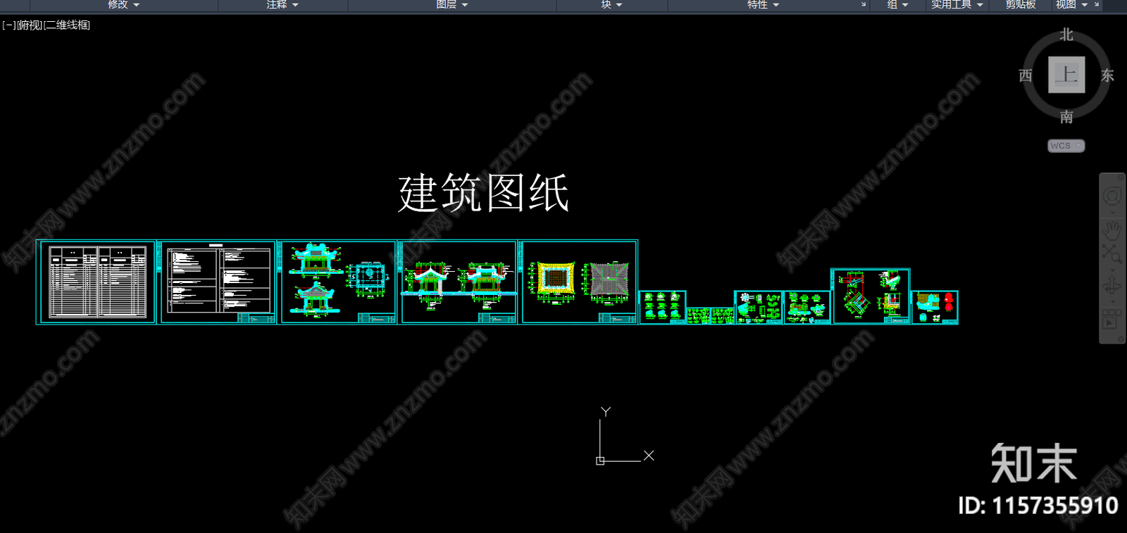 古建水榭cad施工图下载【ID:1157355910】