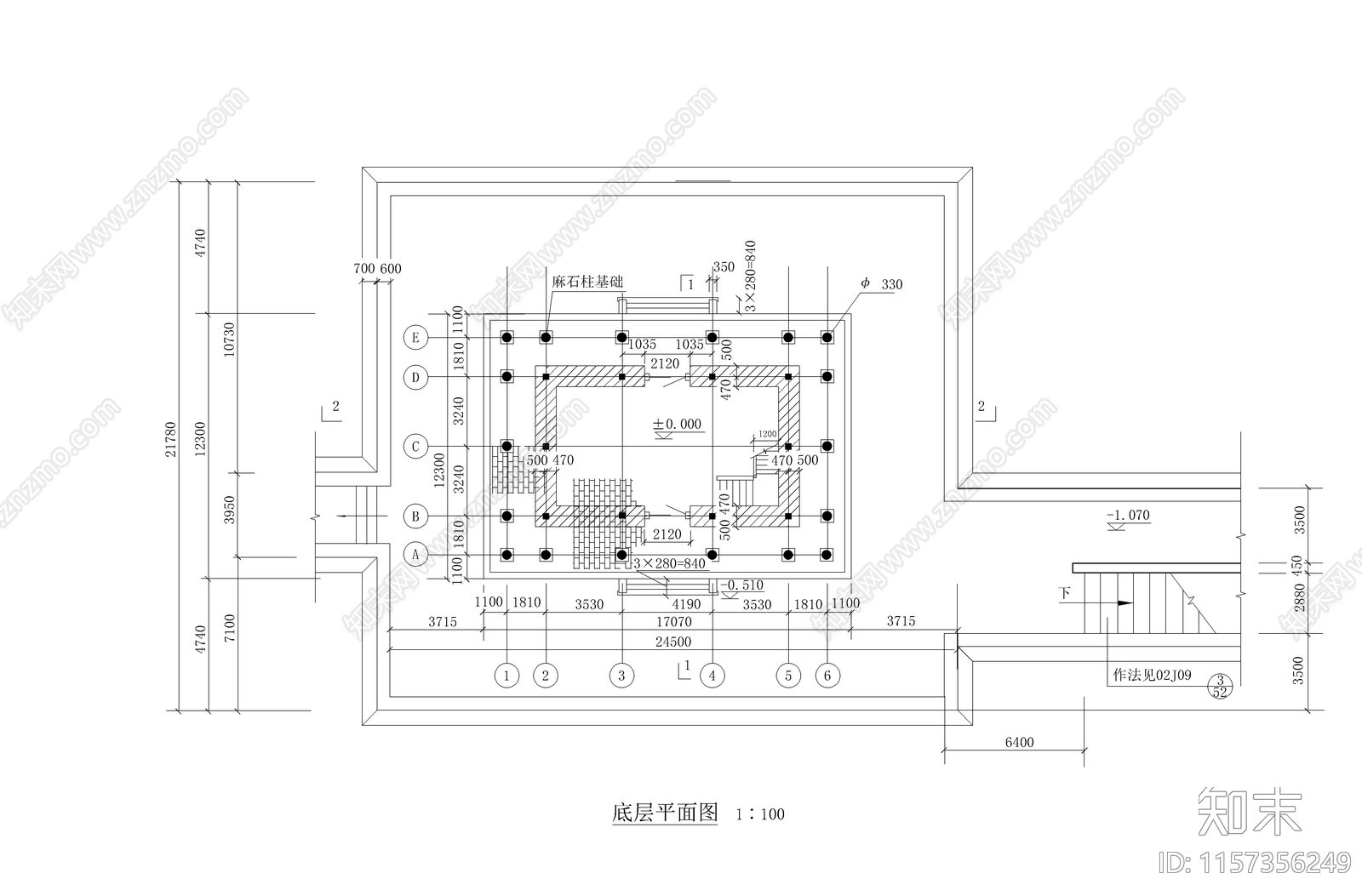 中国古建建筑cad施工图下载【ID:1157356249】