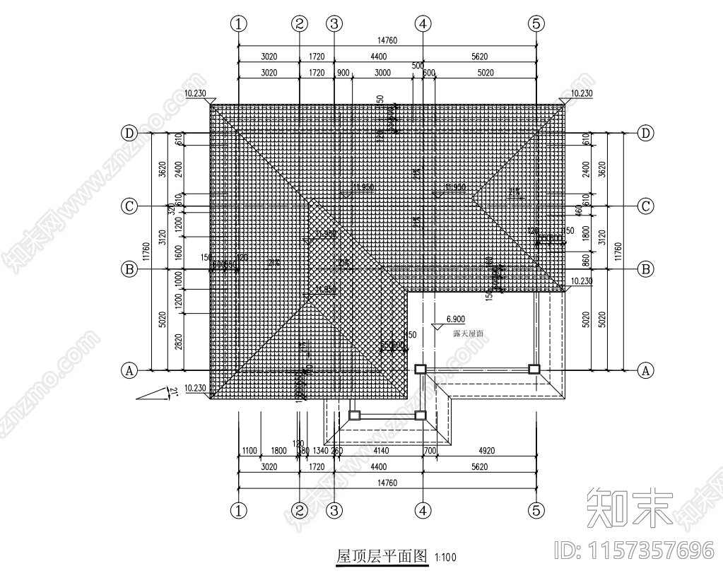 欧式建筑三cad施工图下载【ID:1157357696】